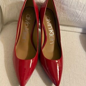 Calvin Klein Red Patent Heels